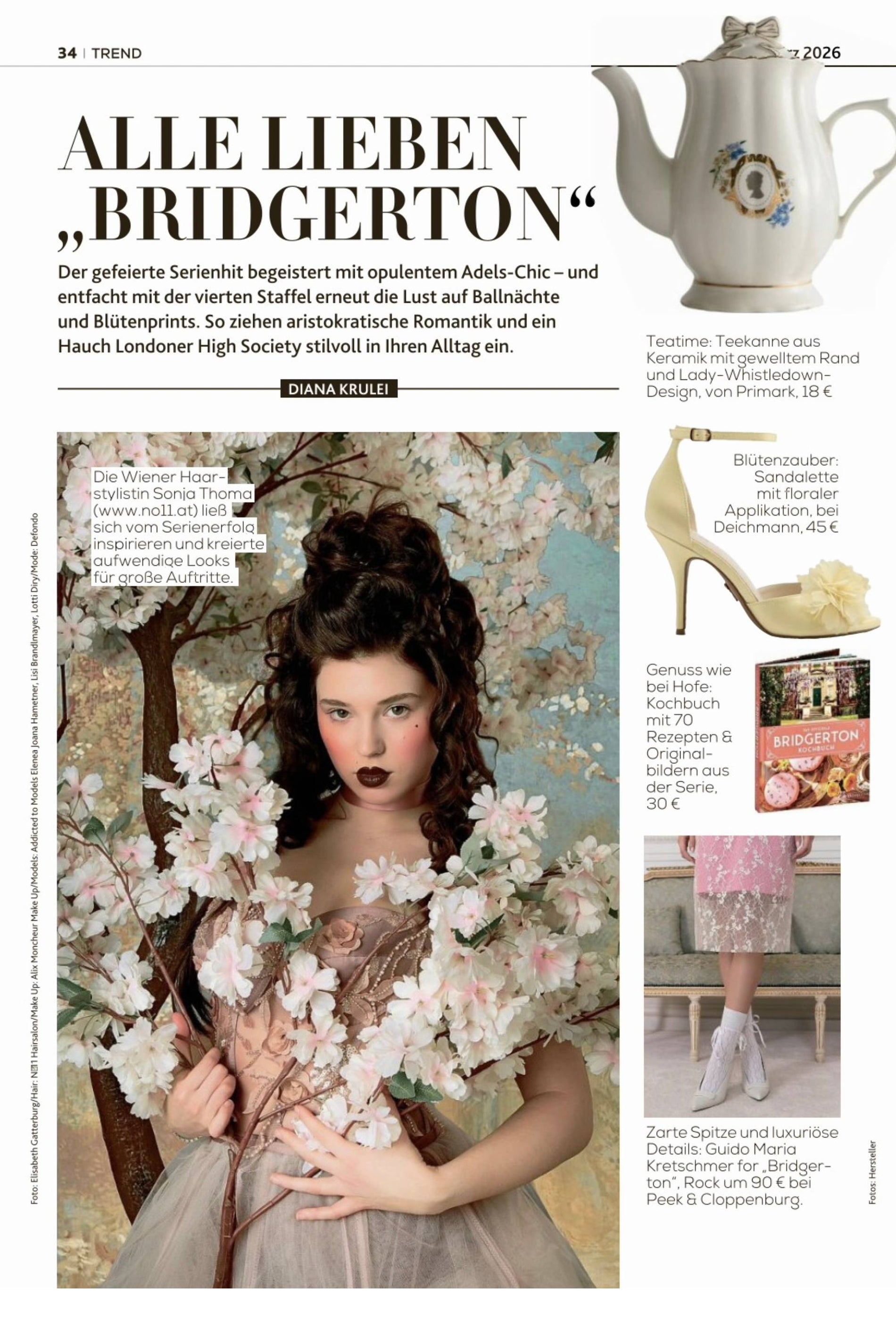 Bridgerton Trend: Couture aus Wien in der Kronen Zeitung vorgestellt